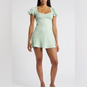All in Favor Light Green Mini Dress